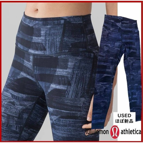 Lululemon Wunder Under Hi-Rise Tight Size 6 (Transition Multi Midnight Navy) - Picture 2 of 3